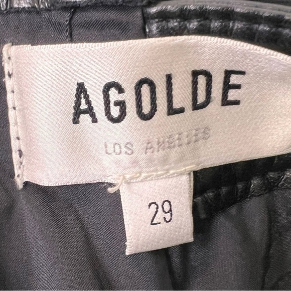 Agolde Criss Cross Recycled Leather Straight in Detox Size 29 - Picture 12 of 15